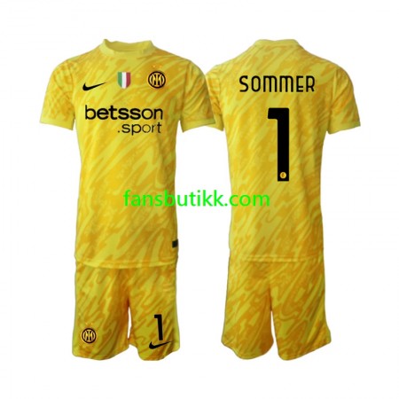 Fotballdrakt Inter Milan Yann Sommer 1 Keeper Barn Bortetrøye 2024-2025 Kortermet